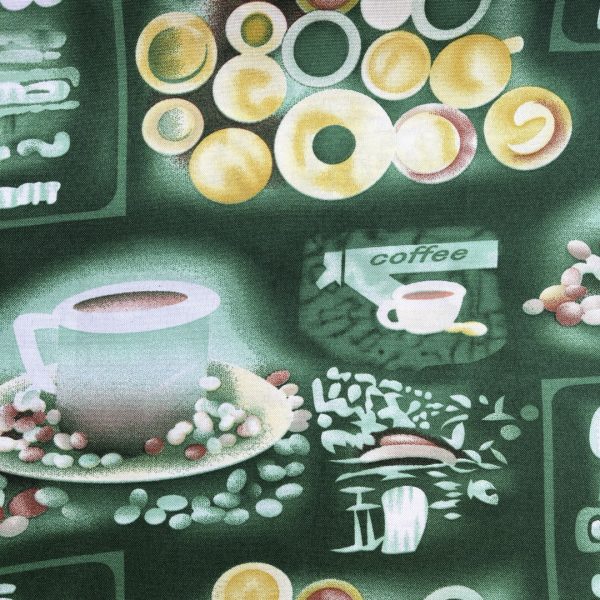 bistrech estampado coffe house verde 1,5mts