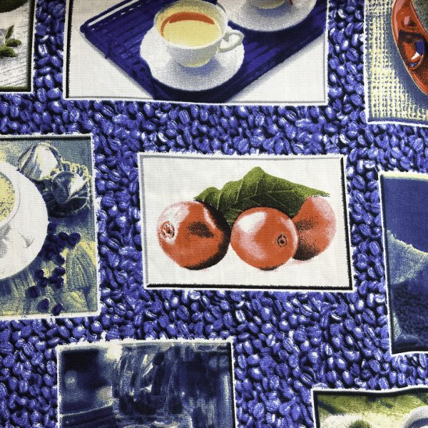 bistrech estampado granos azul 1,5mts