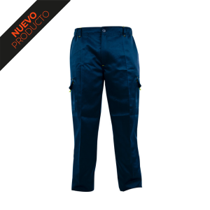 Pantalón Cargo Gabardina Land azul 1- textillasamericas.cl