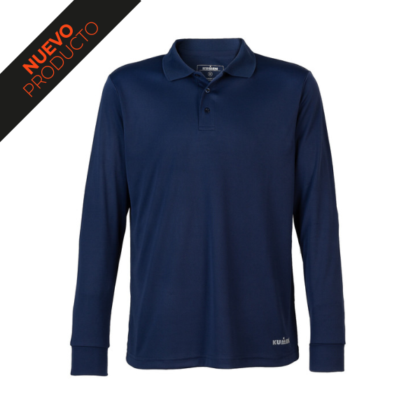 Polera CoolDry Pique Azul Marino 1- textillasamericas.cl