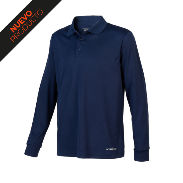 Polera CoolDry Pique Azul Marino 2- textillasamericas.cl
