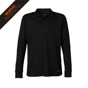 Polera CoolDry Pique Negro 1- textillasamericas.cl